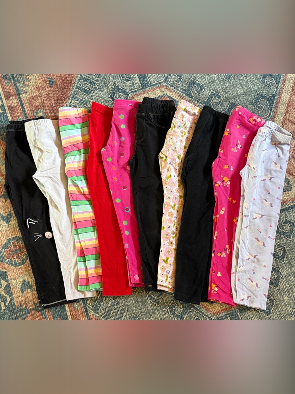 GAP Girls Assorted Colored Leggings - Black, White, Pink, Red, Striped, Floral